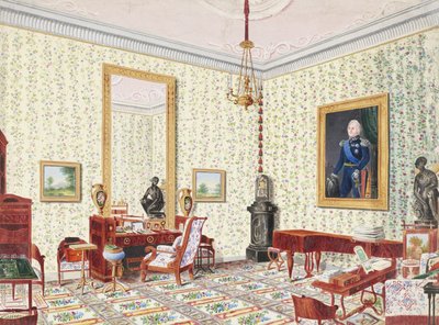 The Study of Grand Duchess Cecilia von Oldenberg by Ernst Christian Anton von Lautzow